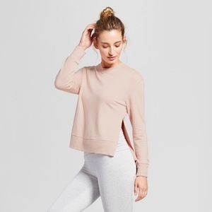JOY LAB | baby blush pink long sleeve lounge top L